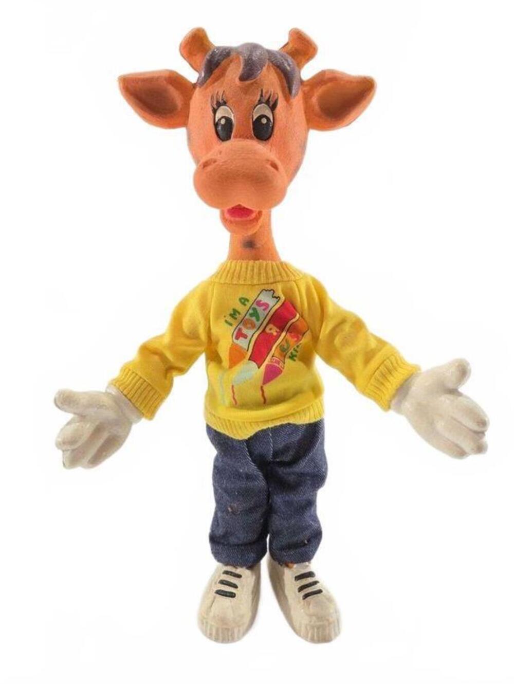 Vintage Toys R Us Geoffrey Giraffe 1986 Rubber Posable  12"